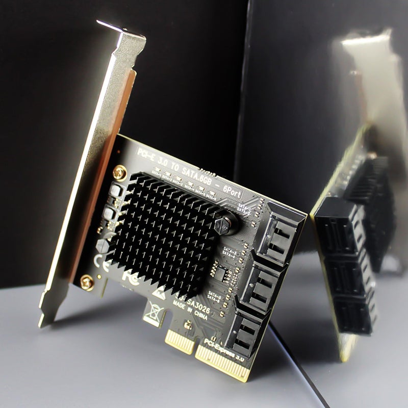 GLOTRENDS SA3026 6-Port PCIe X4 SATA Expansion Card, Compatible with Windows,Linux,Mac OS,NAS - Image 3